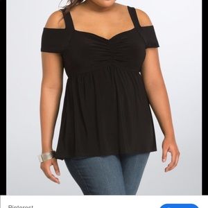 Torrid off the shoulder baby doll top